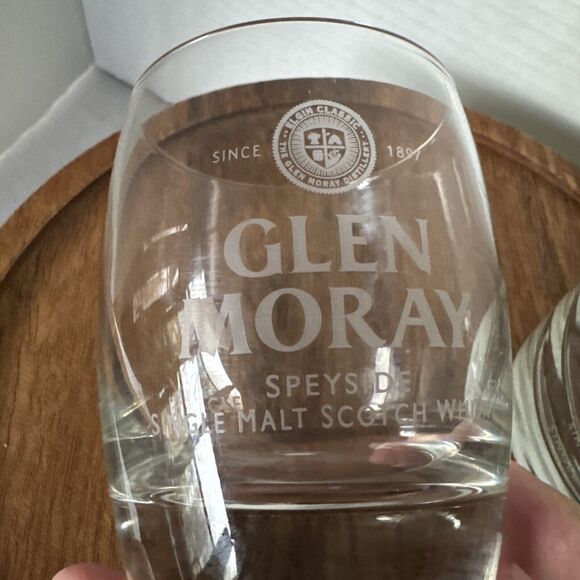 Glen Moray Speyside Single Malt Scotch Whisky Rocks Low Ball Glasses Set of 2 - Picture 5 of 8
